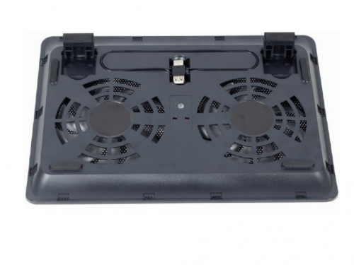 Notebook Cooling Pad Gembird NBS-2F15-05, up to 15.6'', 2x125mm LED fans, USB, Adjustable angle
