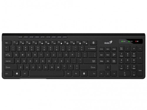 Wireless Keyboard Genius SlimStar 7230, Multimedia, Fn Keys, Chocolate keys, Battery indicator