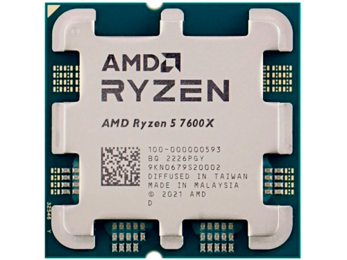 CPU AMD Ryzen 5 7600X  (4.7-5.3GHz, 6C/12T, L2 6MB, L3 32MB, 5nm, 105W)  Socket AM5