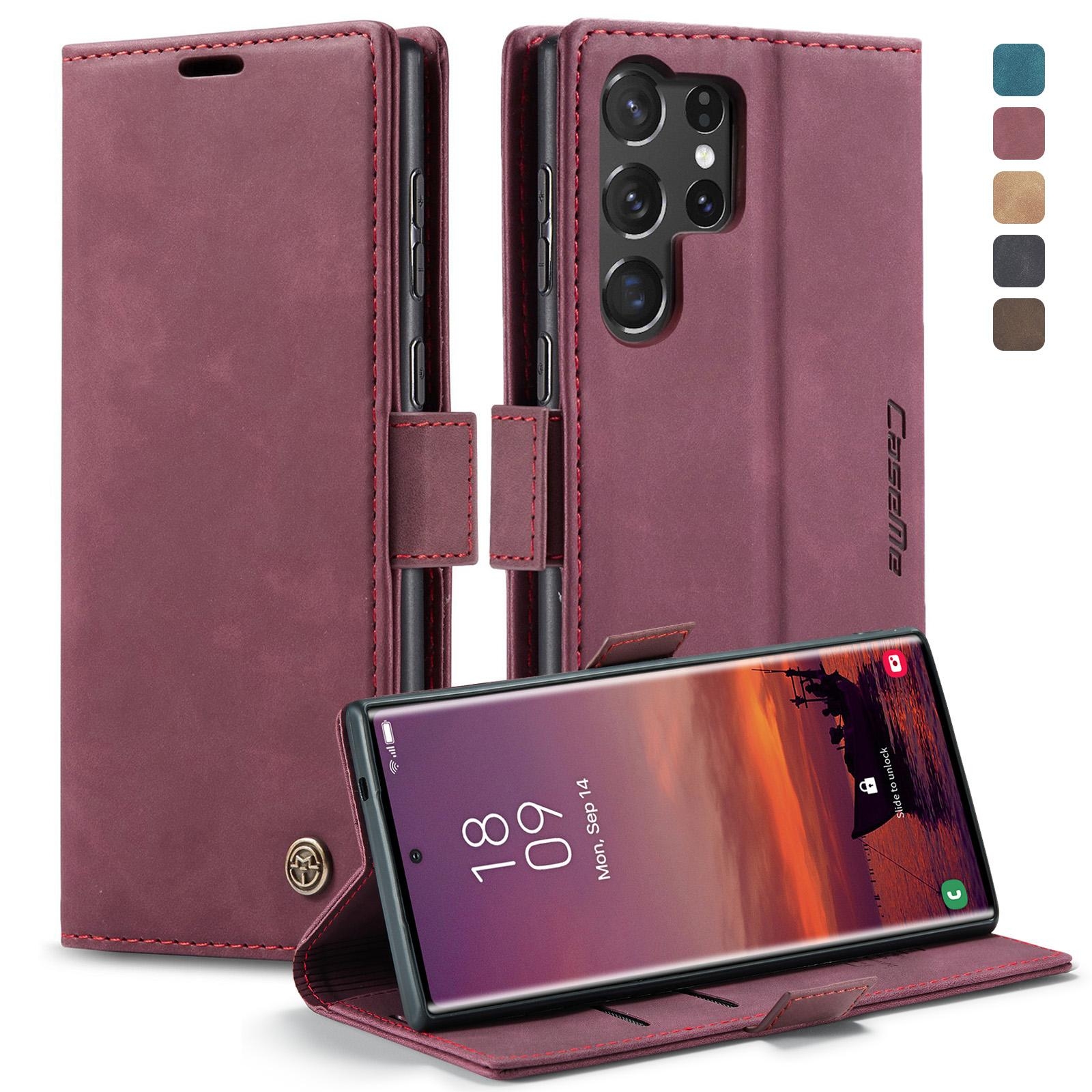 Carte CaseMe 013 Samsung S25 Utra (Wine Red)