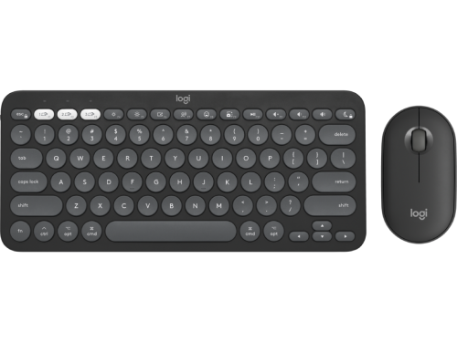 Wireless Keyboard & Mouse Logitech Pebble 2 Combo for MAC, Compact, Low-profile, Multi-Device, Black