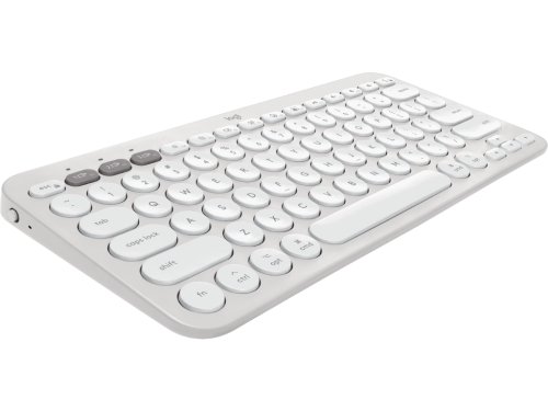 Wireless Keyboard Logitech Pebble Keys 2 K380S, Compact, Low-profile, F-keyss, Multi-Device White