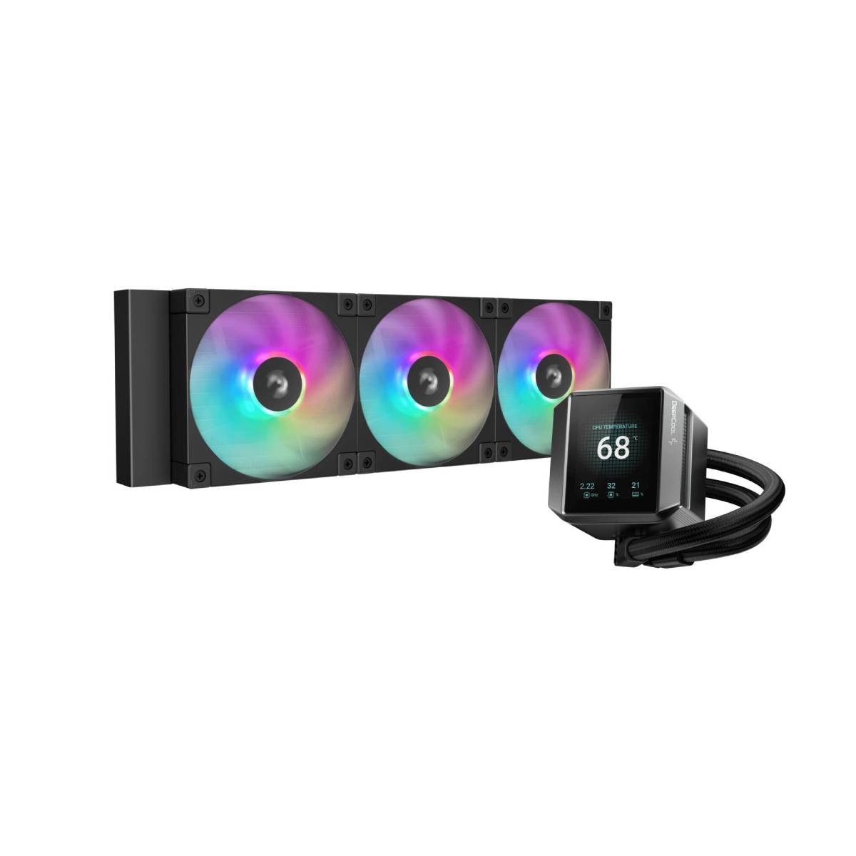 AIO Liquid Cooling Deepcool 'MYSTIQUE 360 ARGB' (<36.49dBA, 500-2150RPM, 72.45CFM, 3x120mm, ARGB, 2.