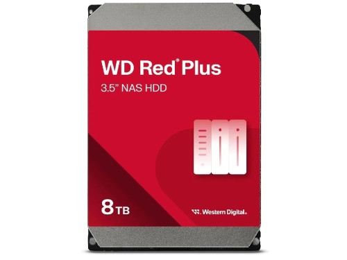 3.5' HDD  8.0TB-SATA-256MB Western Digital  'Red Plus (WD80EFPX)', NAS, 24/7, CMR