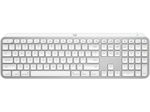 Wireless Keyboard Logitech MX Keys S for Mac, Ultra thin, Premium typing, Metal plate, White