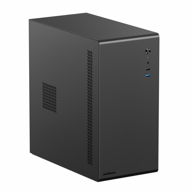 Case mATX 500W Sohoo 6519BK, 0.6mm/0.4mm, 1xUSB3.0, 1xUSB2.0, 1x3.5', 2x2.5', PSU: ATX-500W-12cm