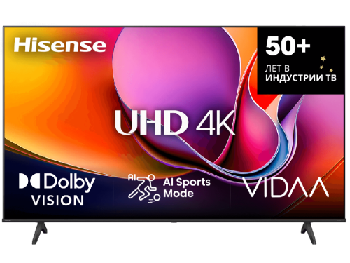 75' LED SMART TV Hisense 75A6Q, 4K UHD, VIDAA OS, Black