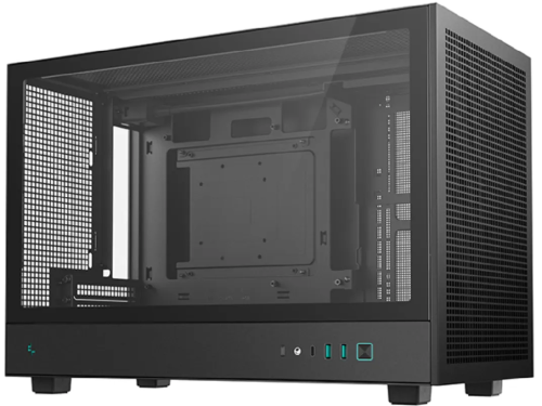 Case mATX Deepcool CH260, w/o PSU, No fans, TG, 2xUSB3.0, 1xUSB-C, 1x2.5', 1x3.5', Black