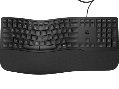 Keyboard HP 480 Comfort wired,  Full size, 3-zone layout, 23 prog.keys, 1,5m Cable, USB-A, EN/RU