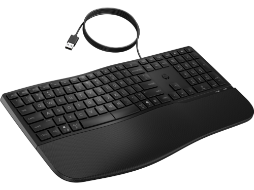 Keyboard HP 480 Comfort wired,  Full size, 3-zone layout, 23 prog.keys, 1,5m Cable, USB-A, EN/RU