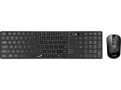 Wireless Keyboard & Mouse Genius SlimStar 8250, Multimedia, Ultra thin, Fn keys, 1200dpi, 3 buttons
