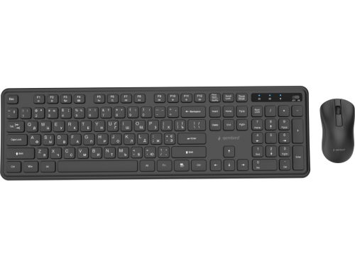Wireless Keyboard & Mouse Gembird Slim Pro Business KBS-WPS-01-CYRL, Chocolate, 1200dpi, 3 buttons