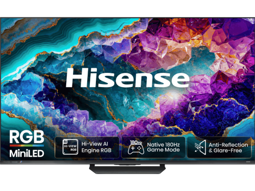 75' LED SMART TV Hisense 75UR8S, RGB Mini LED 4K UHD, VIDAA OS, Black