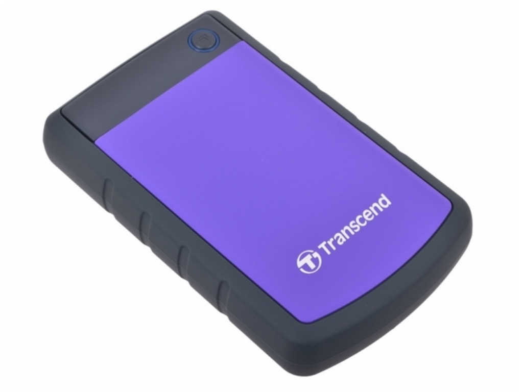 2.0TB (USB3.1) 2.5' Transcend 'StoreJet 25H3P', Purple, Rubber Anti-Shock, One Touch Backup