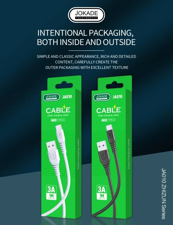 Jokade JA010 ZHIZUN Series Charging Data Cable (1 meter) (Micro) Black
