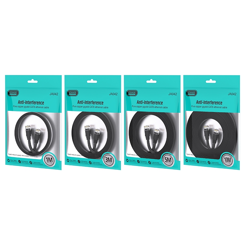 Jokade JA042 WANGKONG six class pure copper Gigabit Ethernet cable (1m) Black