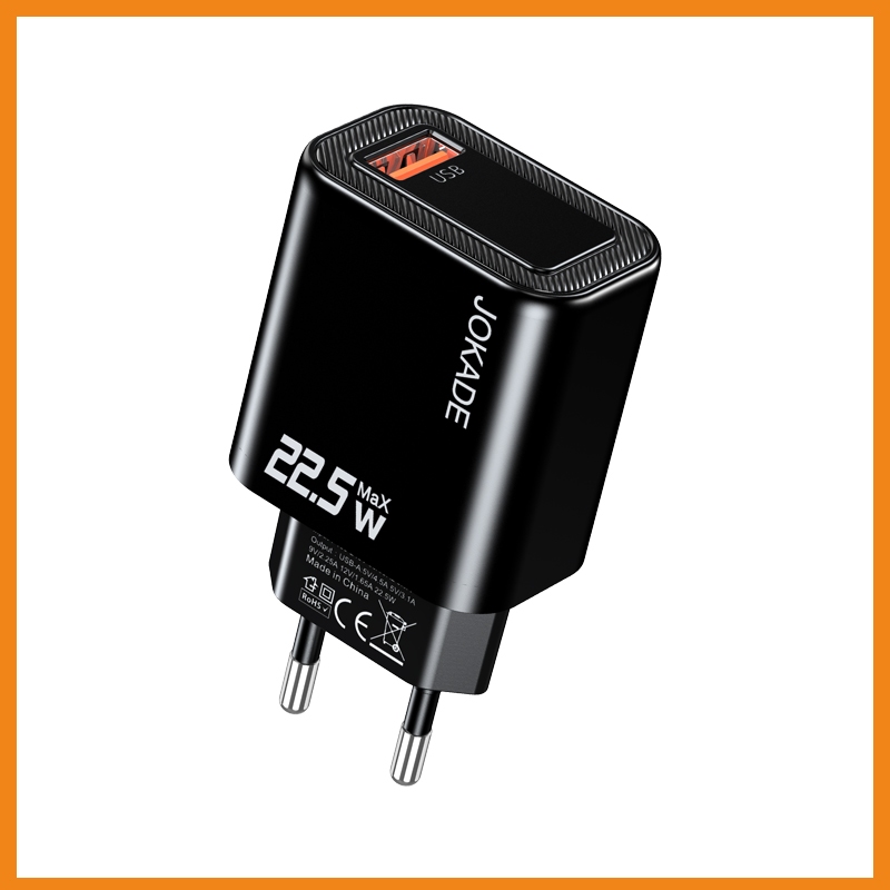 Jokade JB138 HUILIN Series 22.5W Fully Compatible Private Model Charger (EU Regulator) Black