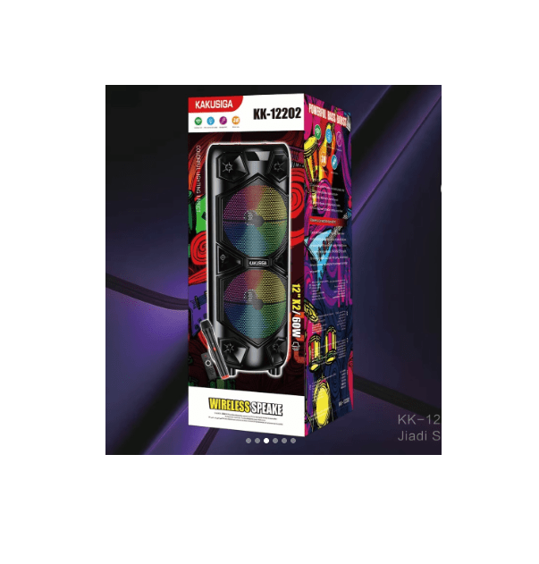 Kakusiga KK-12202 JIADI flame lamp wireless speaker Black