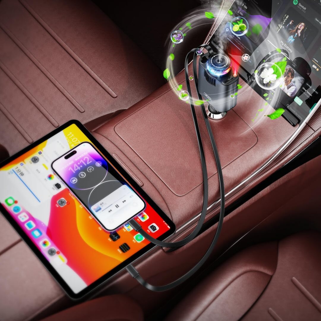 XO CC72 Aromatherapy Car Retractable Cord Starry Sky Canopy Tranish