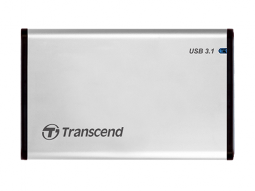 2.5'  SATA HDD/SSD External Case (USB3.0) Transcend  StoreJet 'TS0GSJ25S3', Aluminum, UASP Support