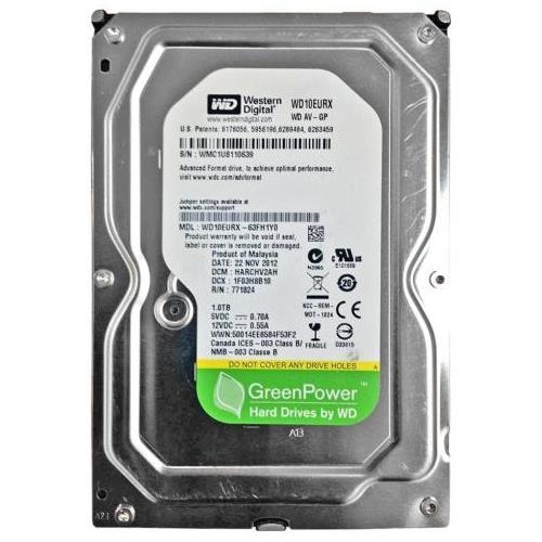 3.5' HDD  1.0TB -SATA-64MB  Western Digital 'AV-GP (WD10EURX)'