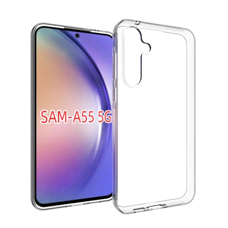 Samsung Galaxy A55 5G Waterproof Texture TPU Phone Husa (Transparent)