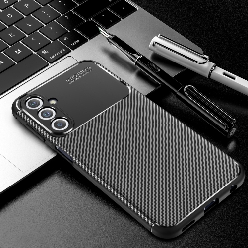 Samsung M34 5G Carbon Fiber Texture Shockproof TPU Husa (Black)