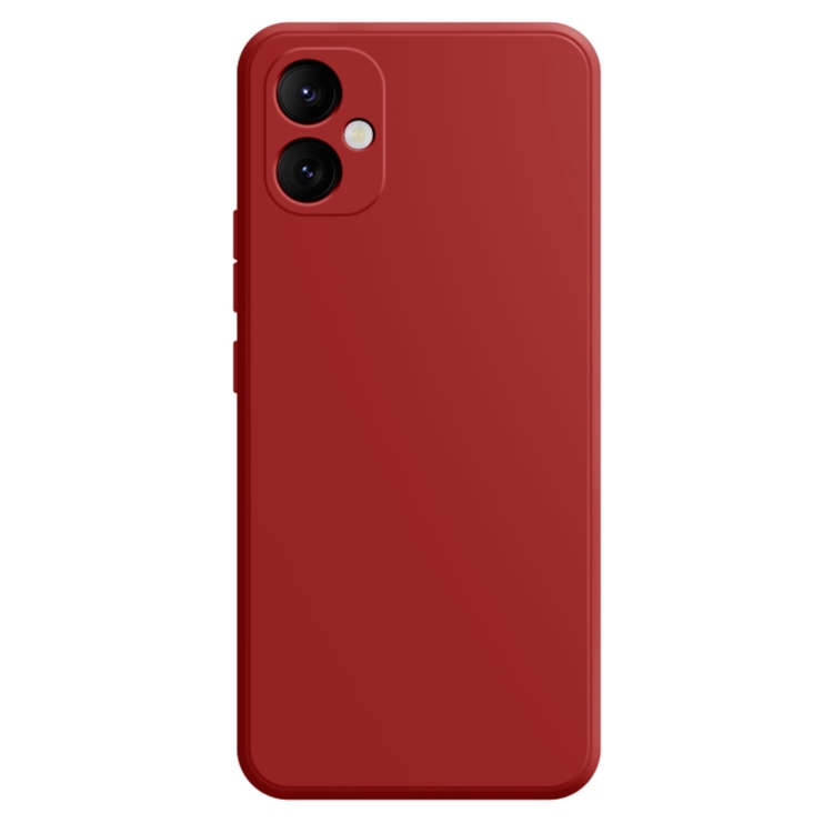 Samsung A05 Imitation Liquid Silicone Husa (Dark Red)