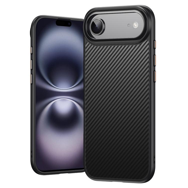 iPhone Air Kevlar Fiber Shockproof MagSafe Phone Husa(Black)