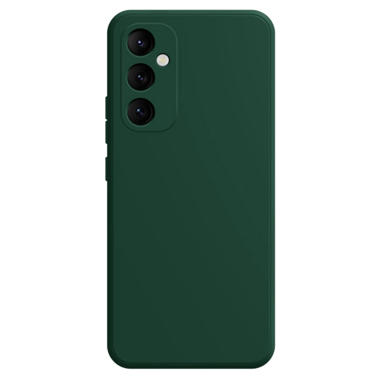Samsung Galaxy A55 Imitation Liquid Silicone Phone husa(Dark Green)