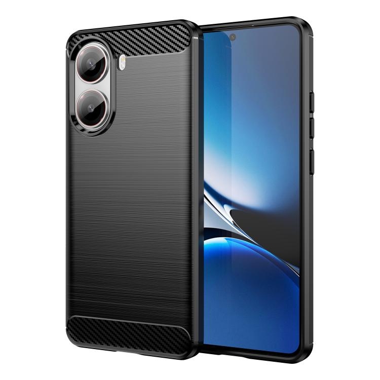 Xiaomi Poco X7 Pro Carbon Fiber Brushed Texture TPU Phone Husa (Black)