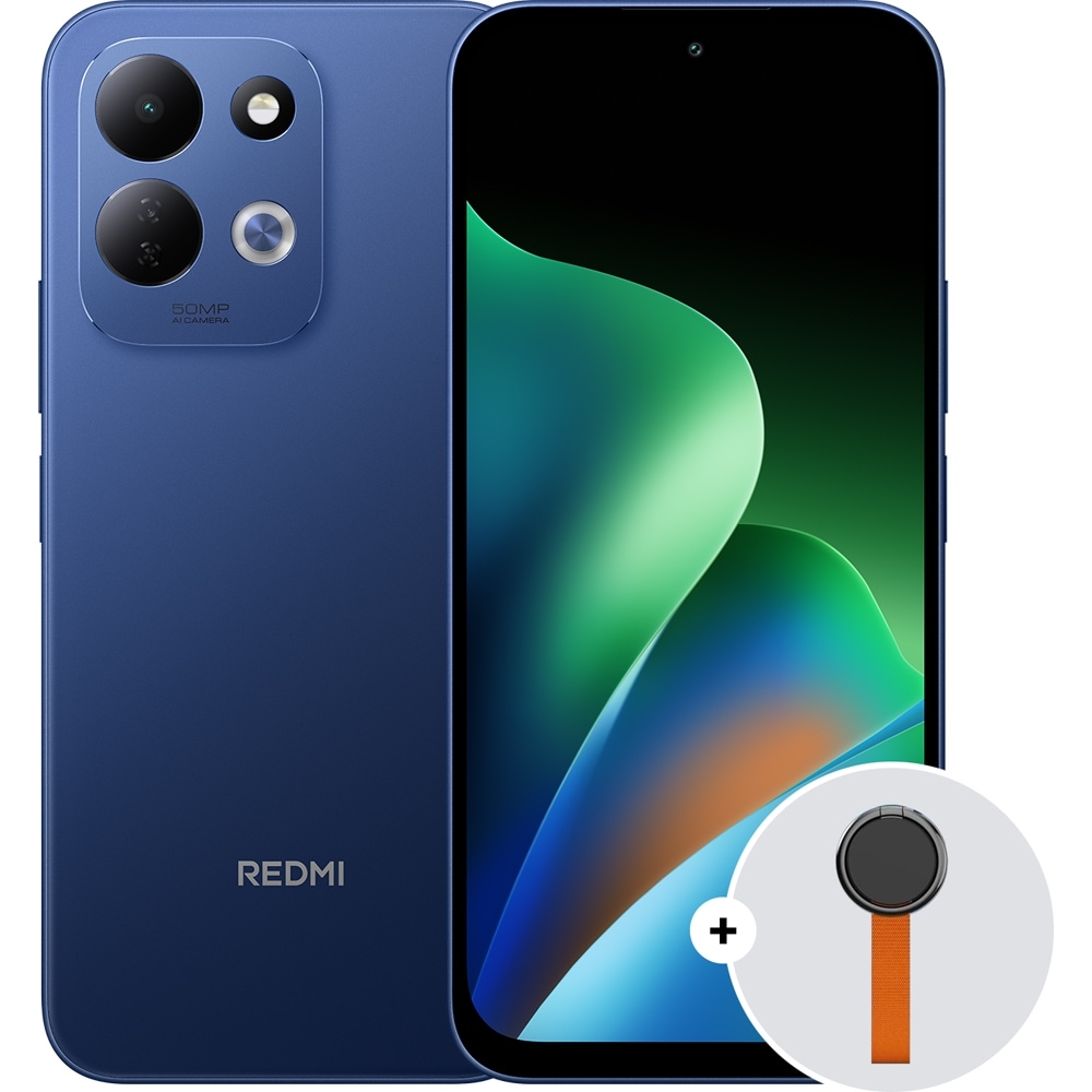 XIAOMI Redmi 17, 128GB, 4GB RAM, Dual SIM, Blue + Woven Strap Ring Stand
