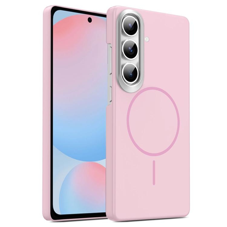 Samsung S24 FE 5G Gold Armor PC Thin Circle MagSafe Shockproof Phone Husa(Pink)