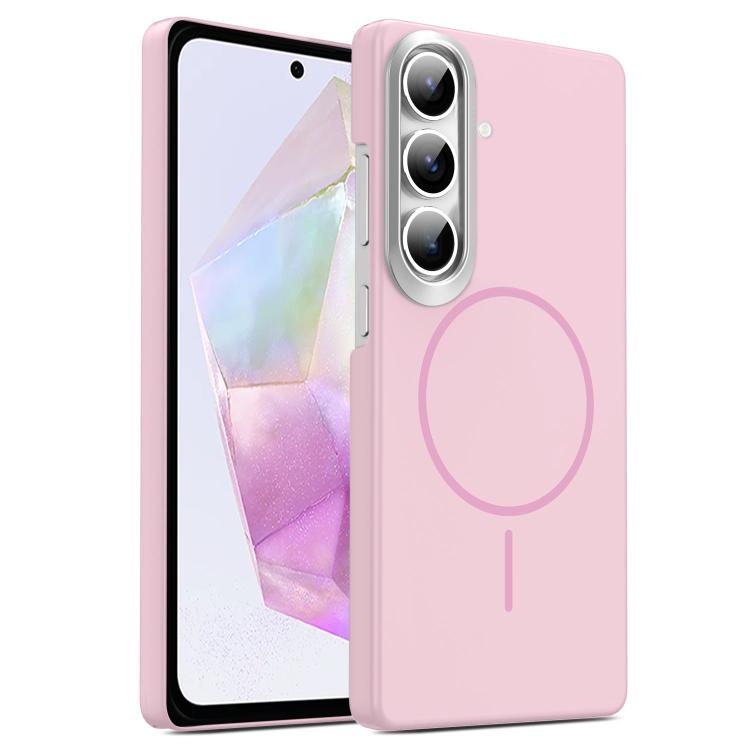 Samsung A35 5G Gold Armor PC Thin Circle MagSafe Shockproof Phone Husa(Pink)