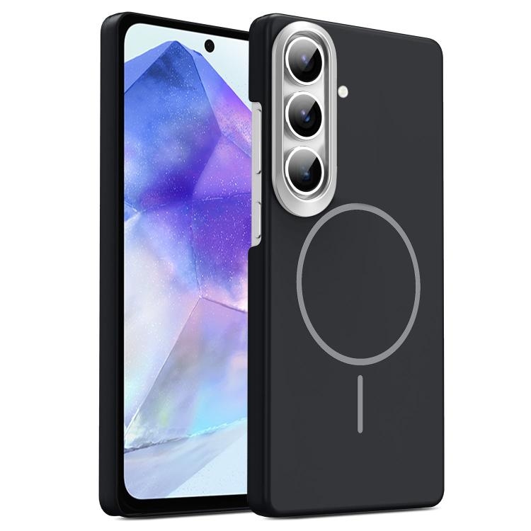 Samsung A55 5G Gold Armor PC Thin Circle MagSafe Shockproof Phone Husa(Black)