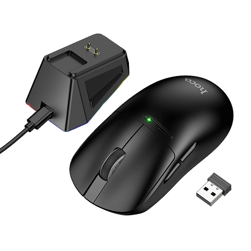 Hoco DI89 RGB wireless mouse dock charging 3-mode black