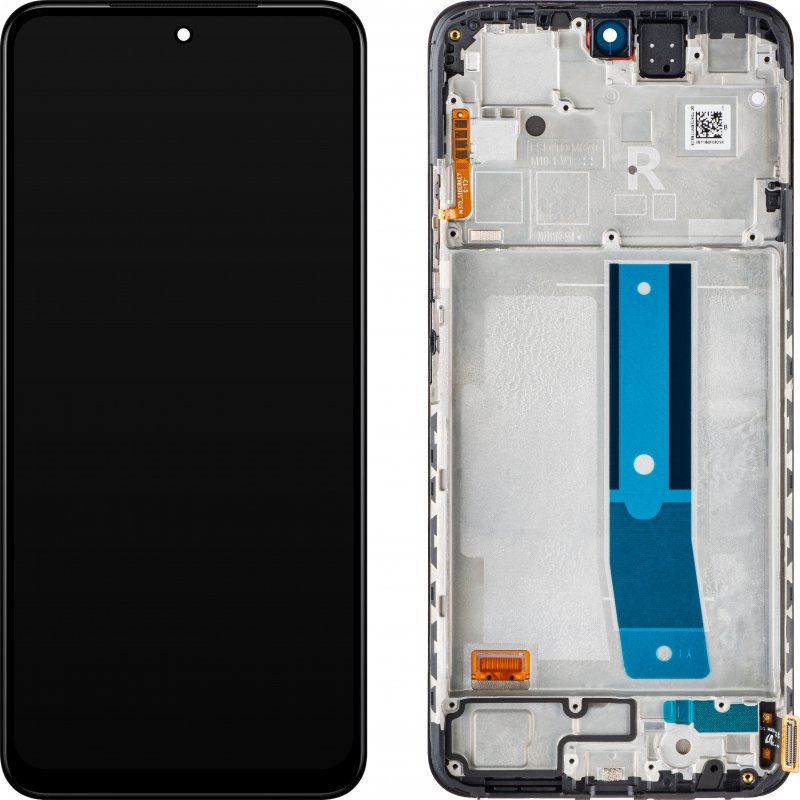 LCD XIAOMI REDMI NOTE 12S BLACK WITH FRAME ORIGINAL (SERVICE PACK)