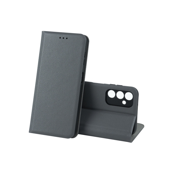 Чехол-книжка LEATHER Case SAMSUNG S21 FE (Серый)