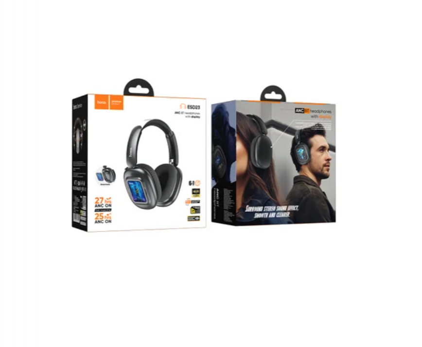 Hoco ESD23 Lasting ANC BT headphones with display black