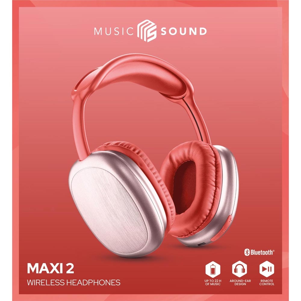 Bluetooth headset, Cellular MUSICSOUND MAXI2, Red