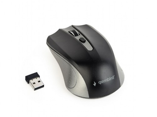 Wireless Mouse Gembird MUSW-4B-04, Optical, 800-1600 dpi, 4 buttons, Ambidextrous, 2xAAA, Black
