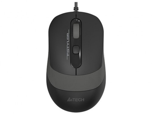 Mouse A4Tech FM10, Optical, 600-1600 dpi, 4 buttons, Ambidextrous, 4-Way Wheel, Black/Blue, USB