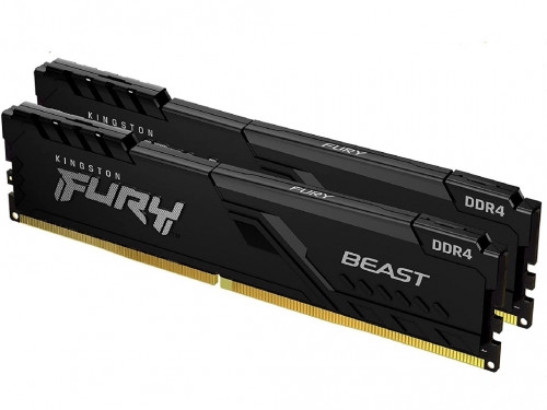 32GB DDR4-3600MHz  Kingston FURY Beast (Kit of 2x16GB) (KF436C18BBK2/32), CL18-22-22, 1.35V, Black