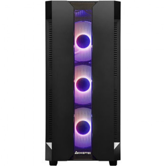 Case ATX Chieftec HUNTER, w/o PSU, 4x120mm ARGB fans, 2xUSB3.0, 1xUSB2.0, Temperd Glass, ARGB Hub