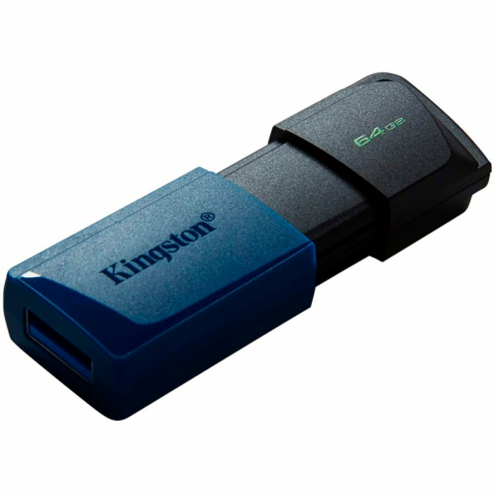 '64GB USB3.2 Flash Drive Kingston DataTraveler Exodia M (DTXM/64GB), Black-Blue, Plastic, Slider Cap