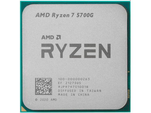 APU AMD Ryzen 7 5700G (3.8-4.6GHz, 8C/16T, L3 16MB, 7nm, Radeon Graphics(8C), 65W), AM4, Tray