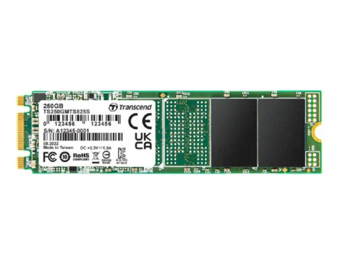 M.2 SATA SSD  250GB Transcend  TS250GMTS825S  80mm, R/W:500/330MB/s, 40K/75K IOPS, 90 TBW