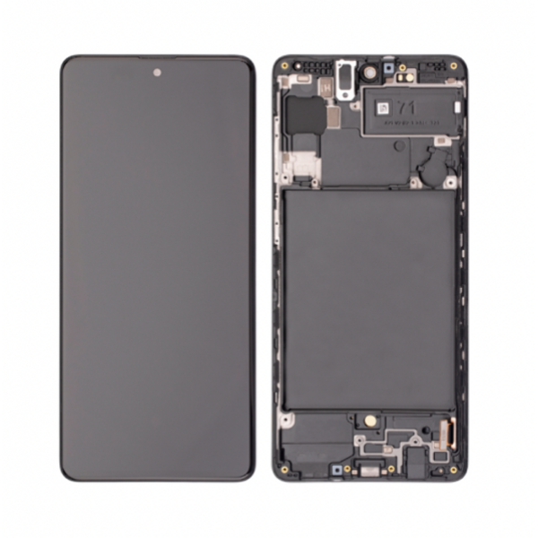 LCD SAMSUNG A71 / A715 BLACK WITH FRAME OLED