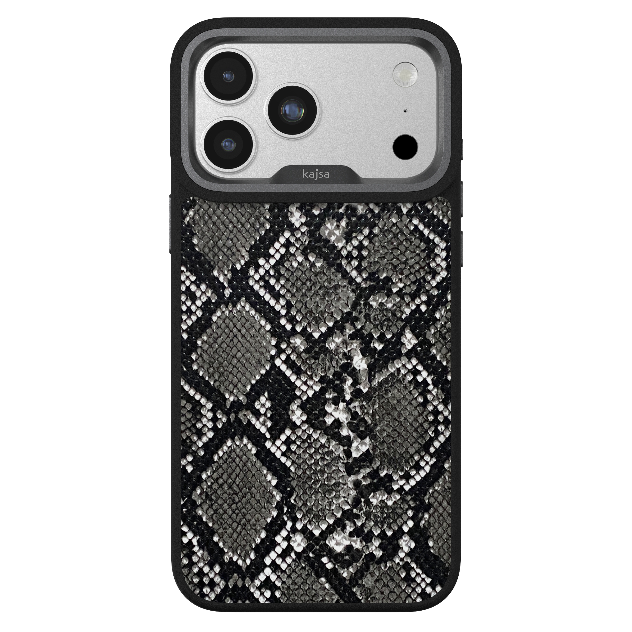 Kajsa Glamorous Collection Snake Pattern 2 Case iPhone 17 Pro Max Black