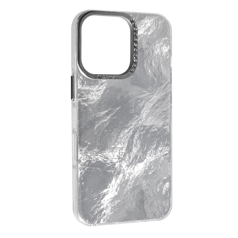 Накладка Marble Style New Iphone 15 Pro Max , Silver